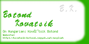 botond kovatsik business card